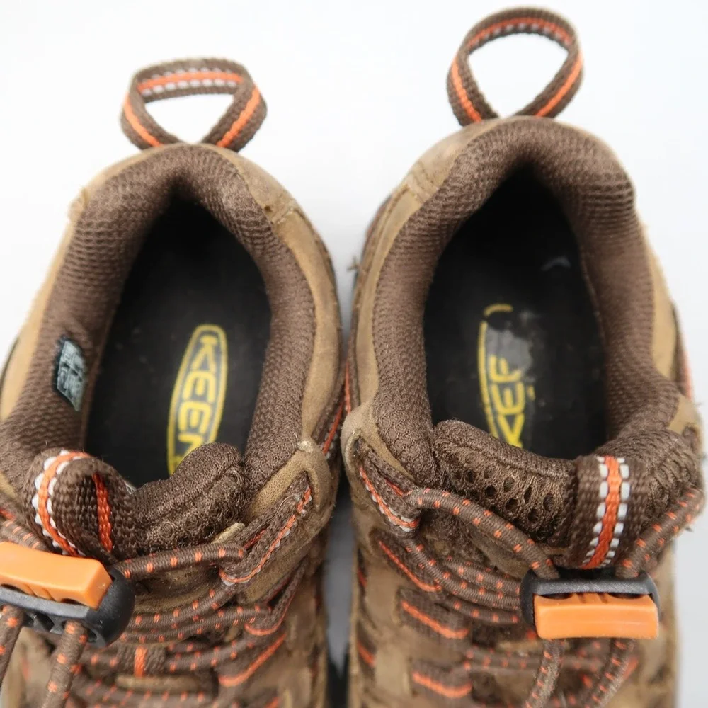 KEEN Kids Hiking Shoes Size 10 US EU 28 Brown Black Trail Outdoor Waterproof